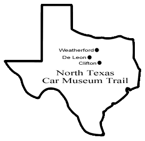 North Texas Car Museums map